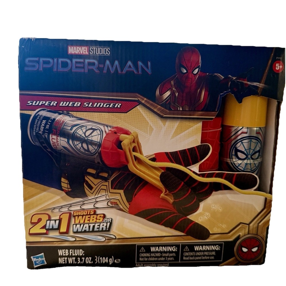 Marvel Spider Man Super Web Slinger Web Shooter Hasbro 2 In 1 Toy